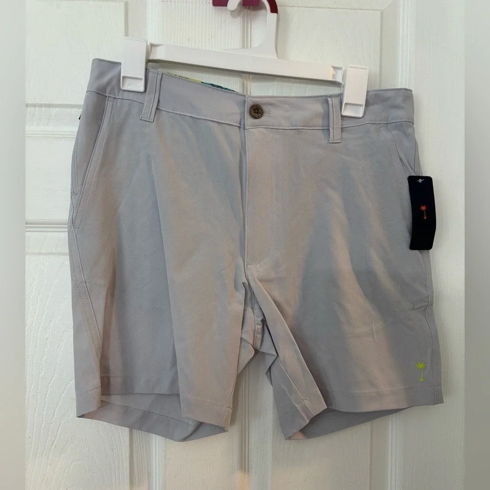 Margaritaville Men's Shorts Size 30 Grey Dawn 4-Way Stretch Quick Dry UPF 30 NWT